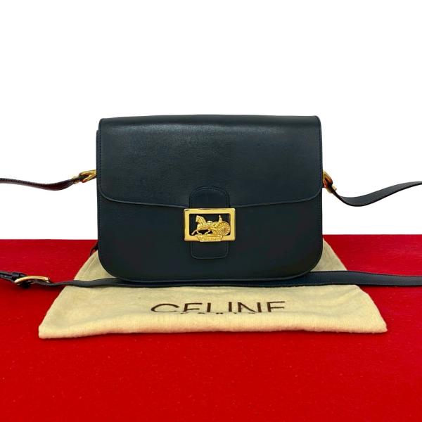 CELINE（セリーヌ） 極 美品 袋付き ヴィンテージ ロゴ 馬車金具