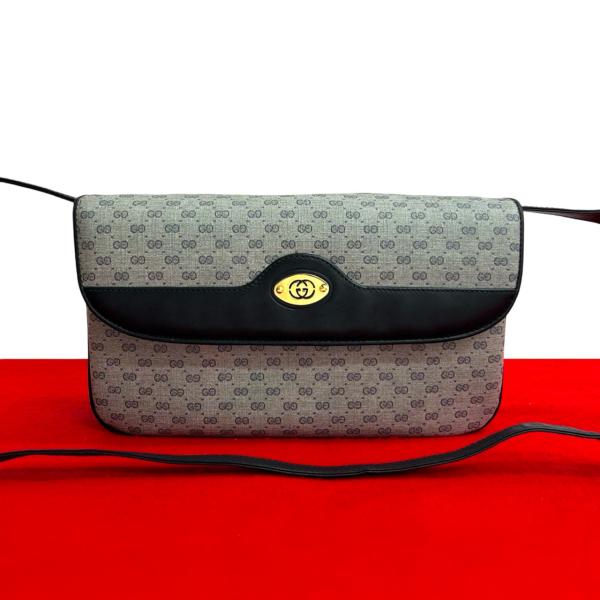 【極美品】☆グッチ オールド  Vintage GGマイクロポシェットショルダー GUCCI（グッチ） 極 美品 オールドグッチ ヴィンテージ マイクロ GG