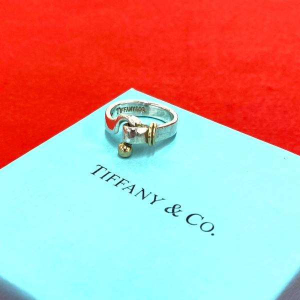 TIFFANY&Co.（ティファニー） 極 美品 ラブノット リング フック＆アイ