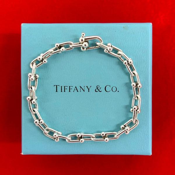 Tiffany & Co. シルバー 2重リングブレスレット　925 TIFFANY&Co.（ティファニー） 極 美品 ハードウェア スモールリンク