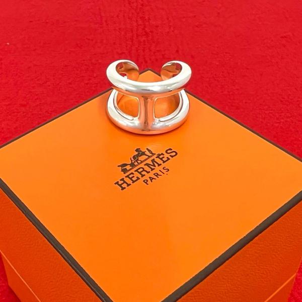 HERMES（エルメス） 極 美品 箱付き オスモズ GM リング シルバー925