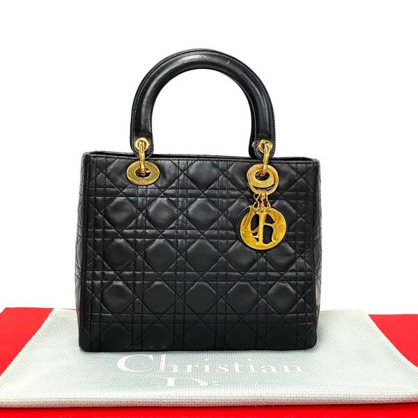 大人気⭐️ディオール パンプス　カナージュ　Dロゴ　黒　サイズ38 極 美品 Christian Dior ディオール レディディオール カナージュ ロゴ