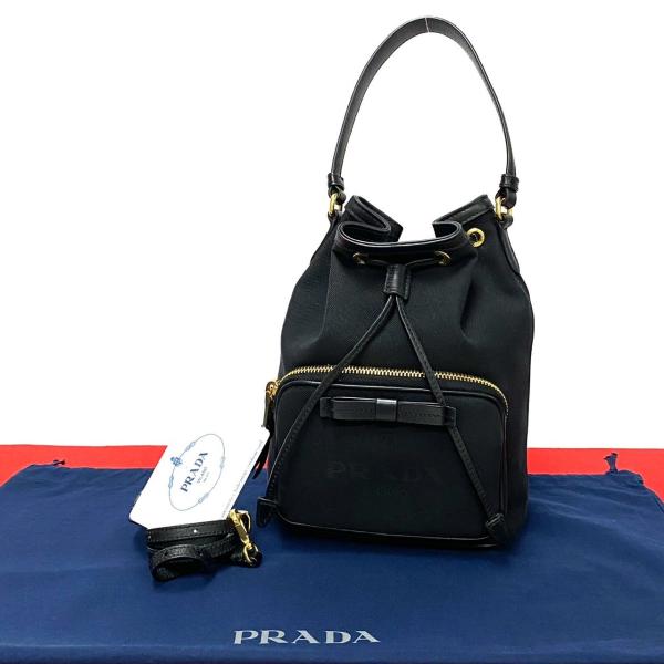 本日のみセール【美品】PRADA ブラック リボン ハンドバッグ PRADA(プラダ) リボンハンドバッグ ブラック｜【公式】カインド