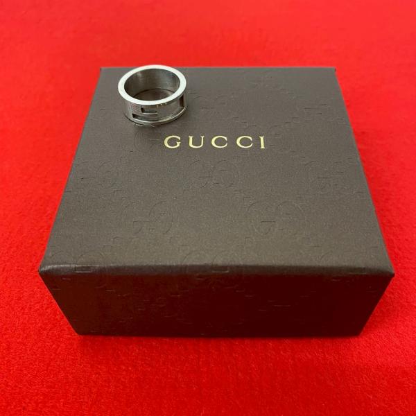 GUCCI（グッチ） 極 美品 希少品 スクエアG リング シルバー925 指輪