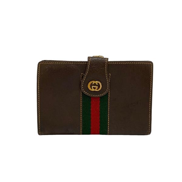 GUCCI オールドグッチ GG柄 がま口 二つ折り財布 未使用品 GUCCI（グッチ） 極 美品 ヴィンテージ オールドグッチ シェリーライン