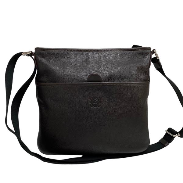 LOEWE（ロエベ） 極 美品 保存袋付 レア アナグラム ロゴ レザー 本革