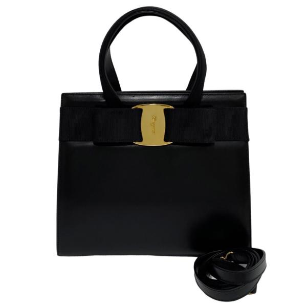 極 美品 保存袋付 Salvatore Ferragamo フェラガモ ヴァラリボン 金具