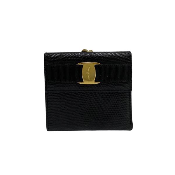 極美品‼️サルヴァトーレフェラガモ・折り財布 極 美品 Salvatore Ferragamo サルヴァトーレフェラガモ ヴァラリボン