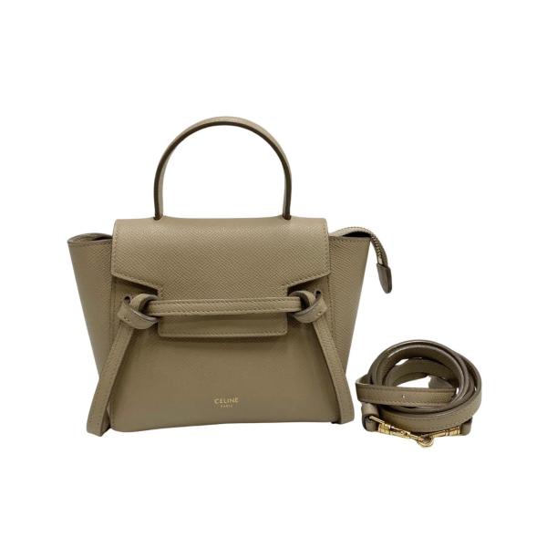 激レア 希少カラー 美品 VINTAGE OLD CELINE 2WAYバッグ CELINE Triomphe Leather 2way shoulder bag Brown Vintage Old