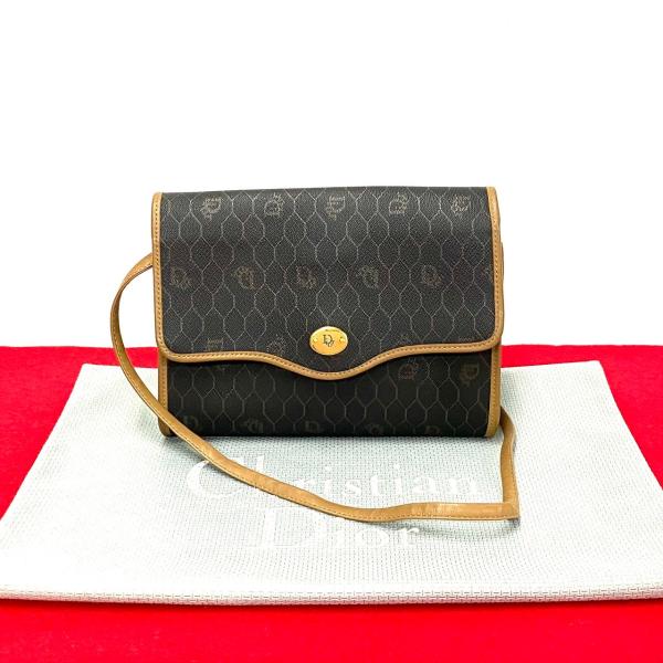 極 美品 Christian Dior ディオール ヴィンテージ ハニカム 柄 ロゴ