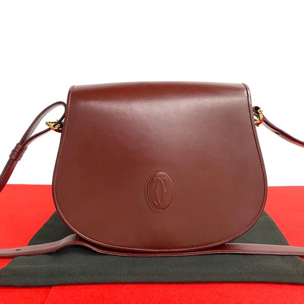 美品✨希少✨Cartier カルティエ ハンドバッグ マストライン ボルドー linkvintage_547e4007171