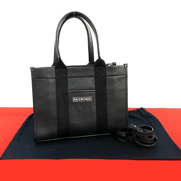 BALENCIAGA（バレンシアガ） 極 美品 ハードウェア トート ロゴ レザー