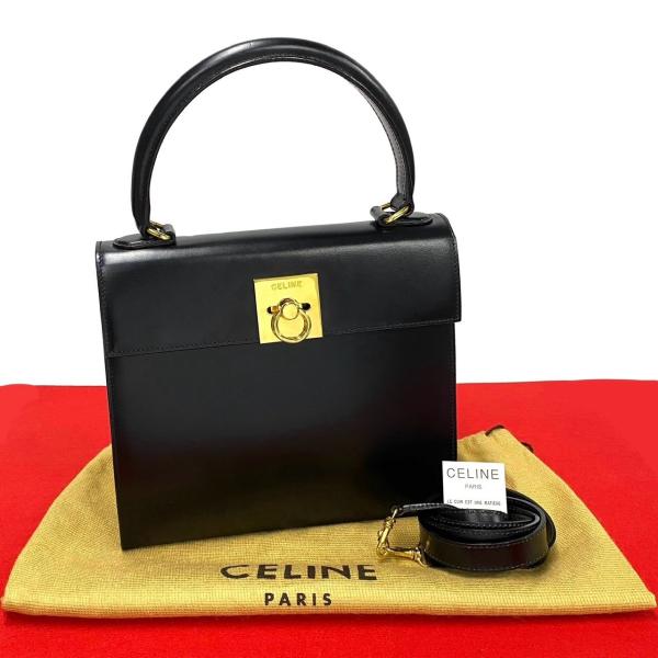 CELINE 極 美品 袋付 セリーヌ ヴィンテージ ロゴ リング 金具 CELINE 極 美品 袋付 セリーヌ ヴィンテージ ロゴ リング 金具