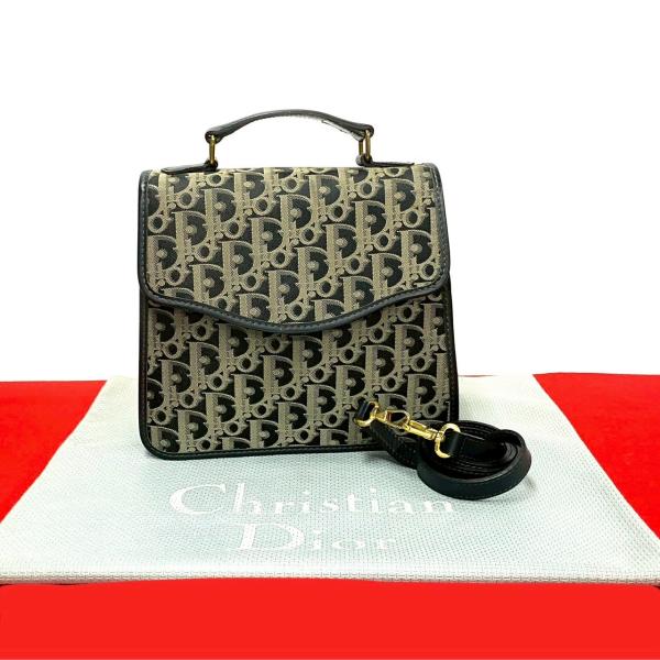極 美品 希少品 Christian Dior ディオール トロッター 柄 ナイロン