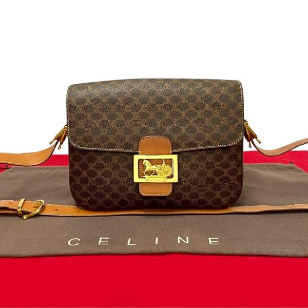 CELINE（セリーヌ） 極 美品 マカダム ブラゾン トリオンフ 柄 ロゴ