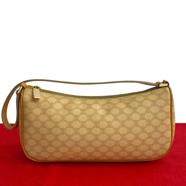 CELINE セリーヌ　ハンドバッグ　マカダム柄　ブラゾン CELINE マカダム柄ブラゾン刻印バニティ2WAYバッグ
