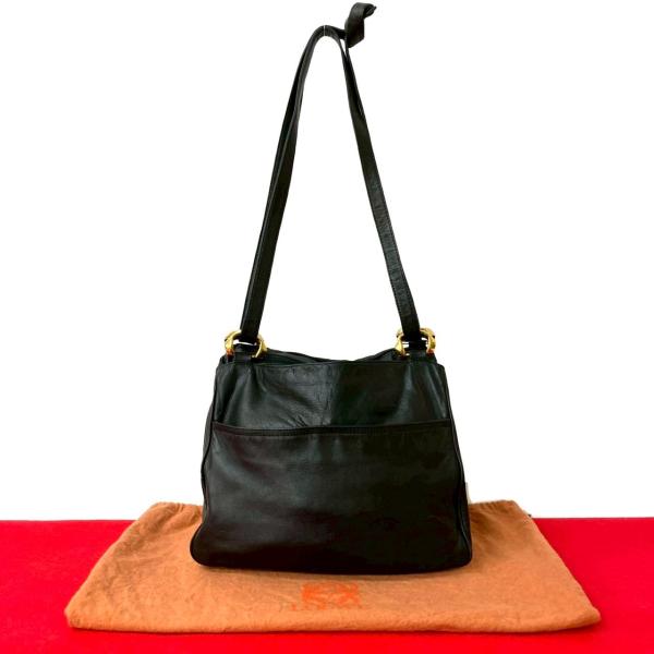 美品 LOEWE 袋付 ヴィンテージ アナグラム ナッパレザー ショルダーバッグ LOEWE（ロエベ） 極 美品 袋付 ヴィンテージ アナグラム ロゴ ナッパ