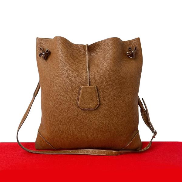 エルメス ショルダーバッグ シルキーシティPM エトゥープ/シルバー金具 トリヨクレマンス Y刻印 エルメス ショルダーバッグ シルキーシティPM エトゥープ/シルバー金具