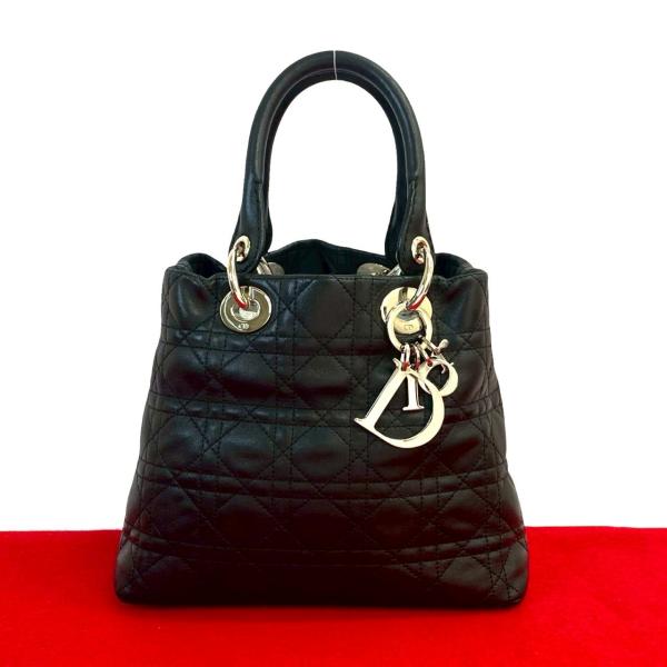 極 美品 Christian Dior ディオール レディディオール カナージュ