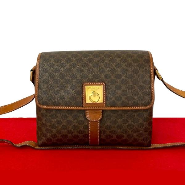 CELINE 極 美品 セリーヌ マカダム ブラゾン トリオンフ 柄 ロゴ