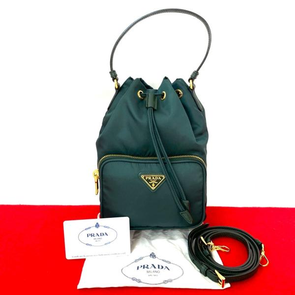 PRADA（プラダ） 極 美品 デュエット 三角ロゴ 金具 ナイロン