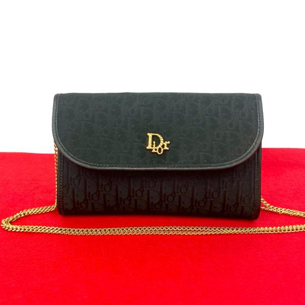 美品　クリスチャンディオール トロッター　ロゴ金具　チェーン　ショルダーバッグ 極 美品 Christian Dior クリスチャンディオール ロゴ 金具