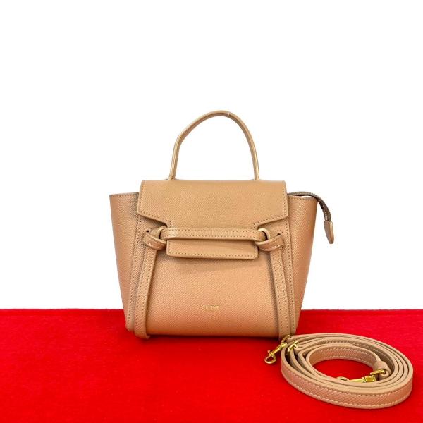 CELINE（セリーヌ） 極 美品 希少品 ベルトバッグ ナノ レザー 本革