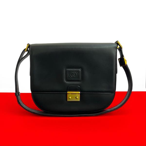 GUCCI（グッチ） 極 美品 オールドグッチ ヴィンテージ GG ロゴ レザー