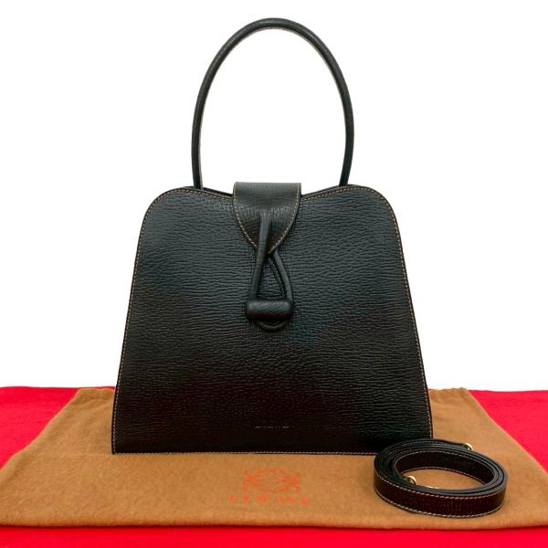 LOEWE（ロエベ） 極 美品 希少品 保存袋付 ヴィンテージ ロゴ レザー