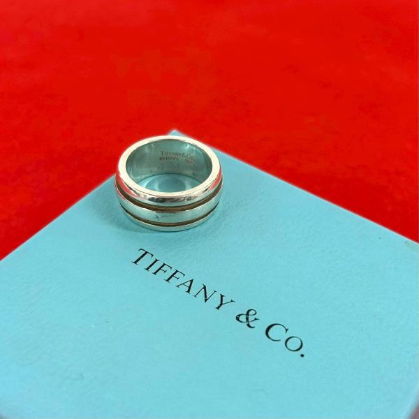 極美品✨ ティファニー リング グルーブド ダブルライン AG925 #12 TIFFANY&Co.（ティファニー） 極 美品 ヴィンテージ グルーヴド ダブル