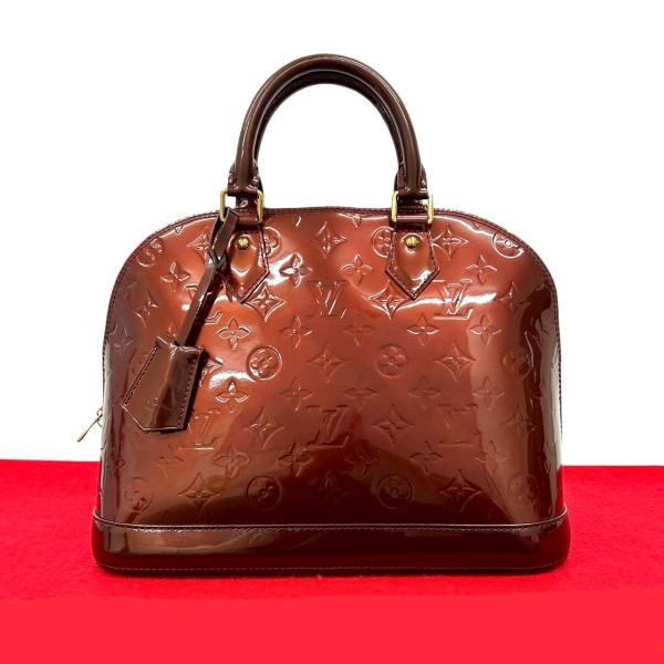 優良品Louis ⭐️Vuitton赤エナメルハンドバッグ Louis Vuitton 赤 エナメル ハンドバッグ - メルカリ