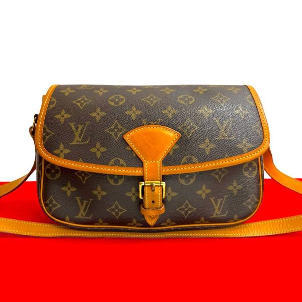 極 美品 LOUIS VUITTON ルイヴィトン ヴィンテージ ソローニュ モノグラム レザー 本革 ショルダーバッグ ポシェット ブラウン 49285 LOUIS VUITTON（ルイ・ヴィトン） 極 美品 ヴィンテージ ソローニュ