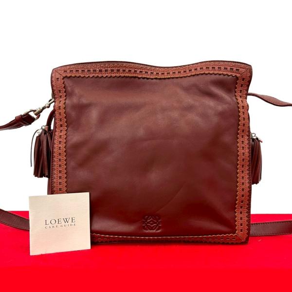 LOEWE（ロエベ） 極 美品 希少品 フラメンコ アナグラム ロゴ ナッパ