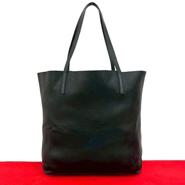 LOEWE ロエベ 黒 トートバッグ ナッパ アナグラム 肩掛け A4 ハンド LOEWE（ロエベ） 極 美品 アナグラム ロゴ パンチング ナッパレザー 本