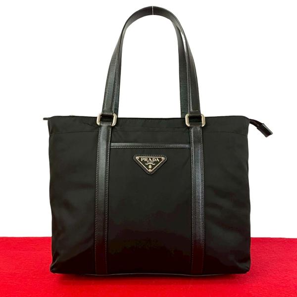 プラダ　バッグ　正規品　サフィアーノ　トートA4　まち付き PRADA（プラダ） トートバッグ サフィアーノ レザー ブラック 2VG079