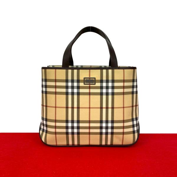 BURBERRY（バーバリー） 未使用保管品 ノバチェック 柄 ロゴ レザー 本