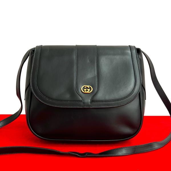 極 美品 GUCCI グッチ オールドグッチ ヴィンテージ GG ロゴ 金具 レザー 本革 ショルダーバッグ ポシェット サコッシュ ブラウン 347-4 GUCCI（グッチ） 極 美品 オールドグッチ ヴィンテージ GG ロゴ 金具