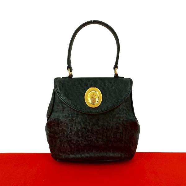 極 美品 Christian Dior ディオール ヴィンテージ CD ロゴ 金具 レザー