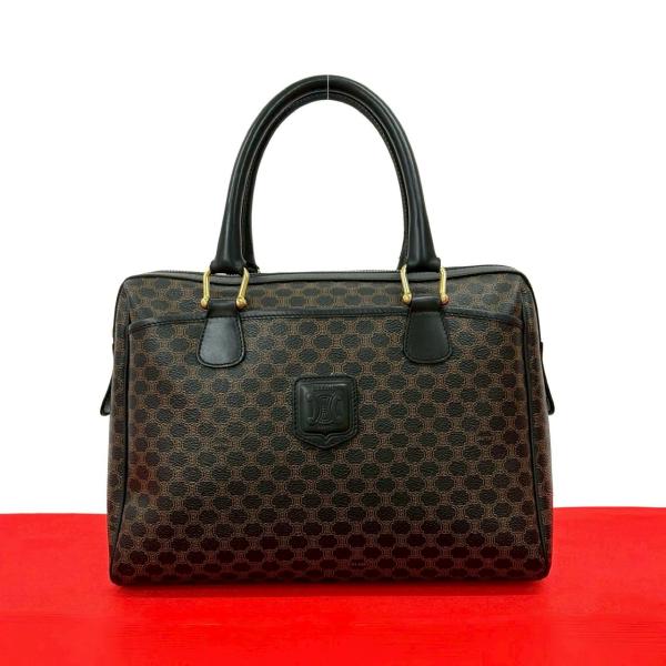 CELINE セリーヌ　ハンドバッグ　マカダム柄　ブラゾン CELINE（セリーヌ） 極 美品 ヴィンテージ マカダム ブラゾン