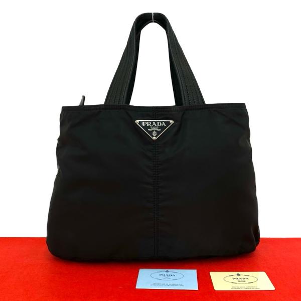 PRADA（プラダ） 極 美品 カード付き 三角ロゴ 金具 テスート ナイロン