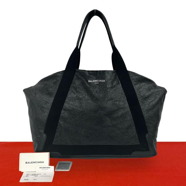 バレンシアガ ビジネスバッグ バッグ balenciaga ビジネス BALENCIAGA（バレンシアガ） 極 美品 ネイビーカバス M レザー 本革