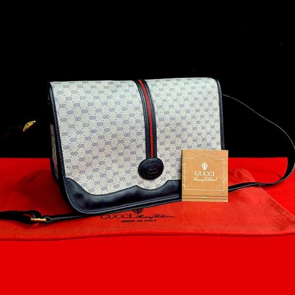 【極美品】☆グッチ オールド  Vintage GGマイクロポシェットショルダー GUCCI（グッチ） 極 美品 オールドグッチ ヴィンテージ マイクロGG