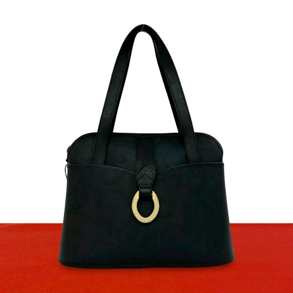 極 美品 Christian Dior ディオール ヴィンテージ ロゴ 金具 レザー 本