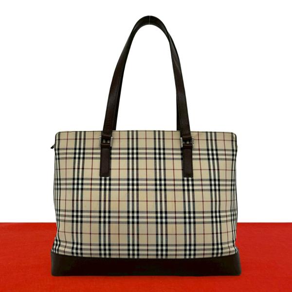 BURBERRY（バーバリー） 極 美品 ノバチェック 柄 キャンバス レザー