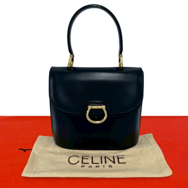 CELINE（セリーヌ） 極 美品 袋付き ヴィンテージ ロゴ ゴールド 金具