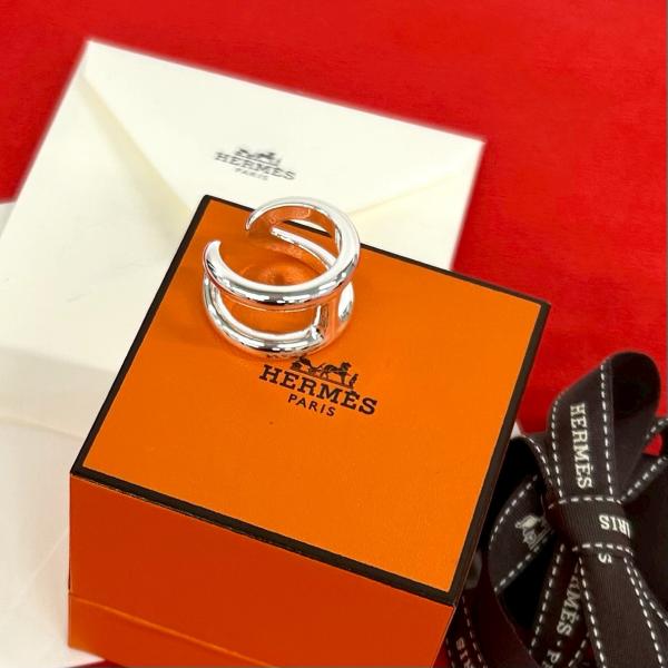 HERMES（エルメス） 極 美品 箱付き オスモズ GM リング シルバー925