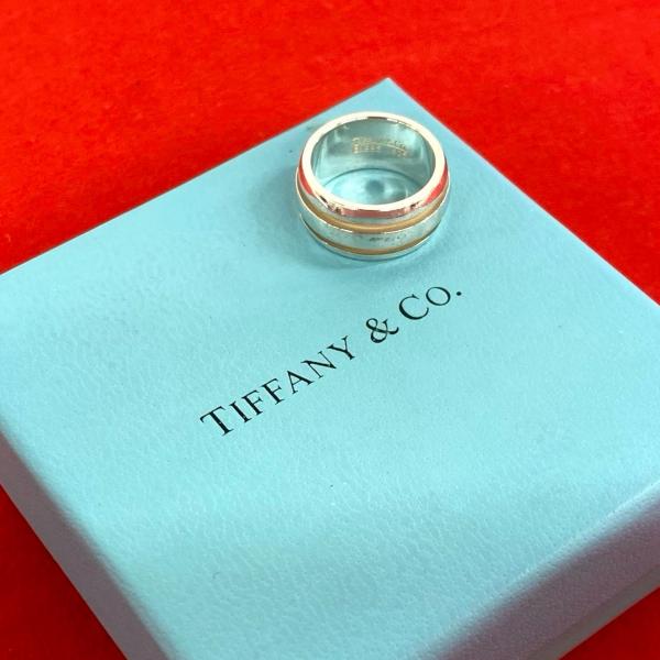 TIFFANY&Co.（ティファニー） 極 美品 グルーブド ダブルライン リング
