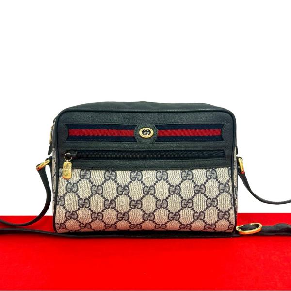 【GUCCI】オールドグッチ GG柄 ショルダーバッグ レザー ヴィンテージ GUCCI（グッチ） 極 美品 オールドグッチ ヴィンテージ シェリーライン