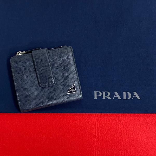 【極美品】現行 PRADA コインケース 小銭入れ サフィアーノ 三角ロゴ 極美品】現行 PRADA コインケース 小銭入れ サフィアーノ 三角