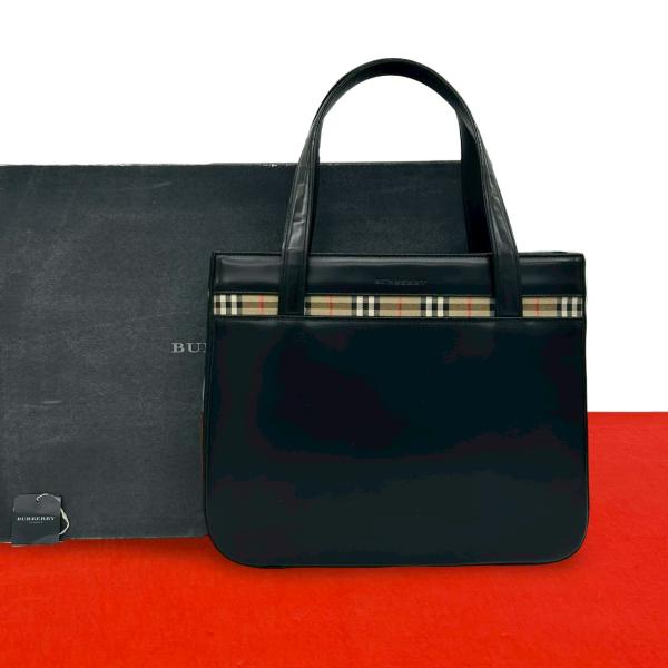 BURBERRY（バーバリー） 未使用保管品 箱付き ノバチェック 柄 レザー